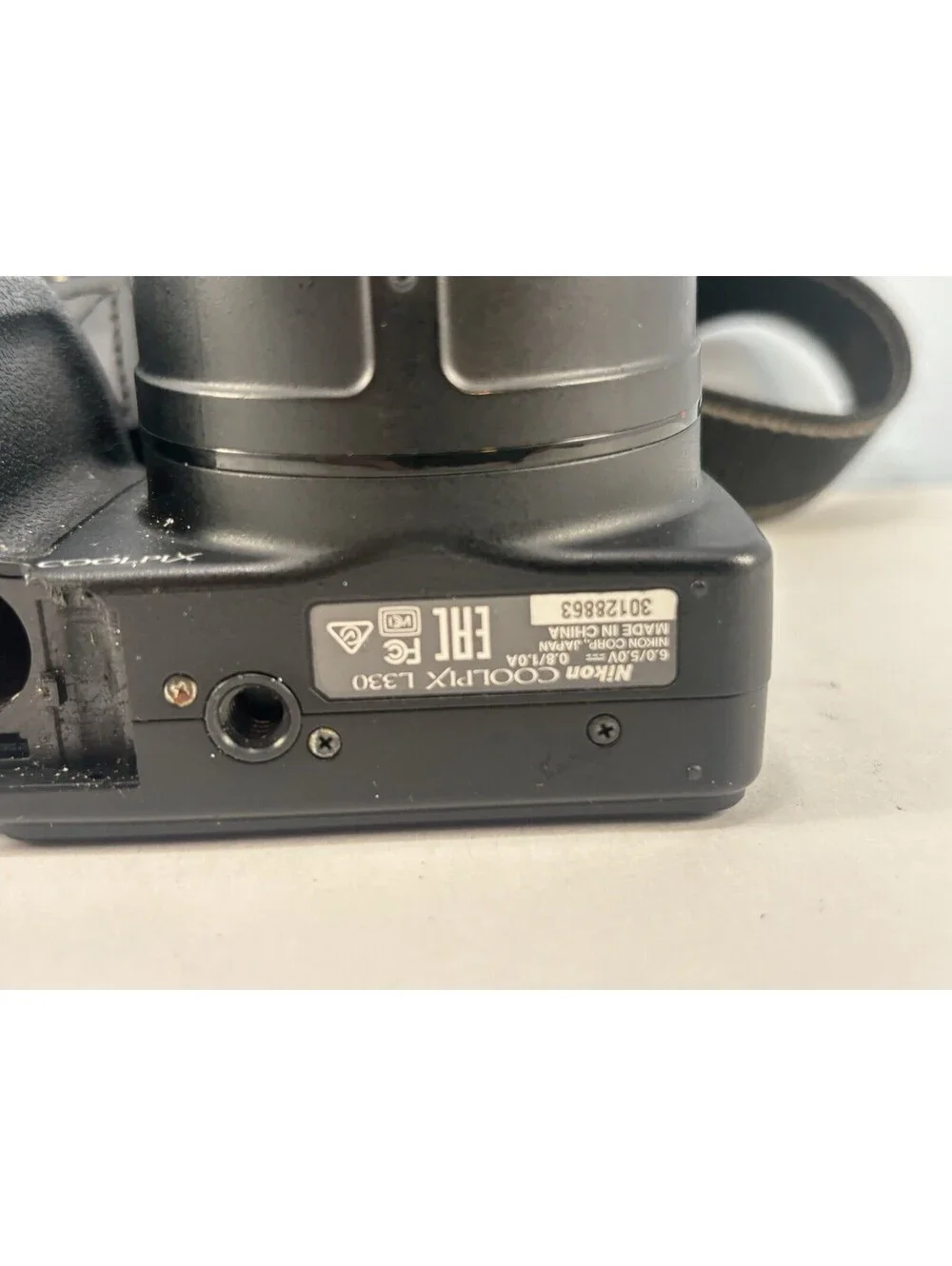 Nikon Coolpix L330 w/ Strap For Parts Or Repair - Missing Battery Door